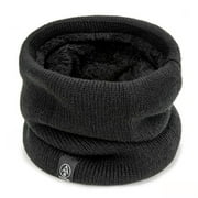 Neck Warmer for Men Women Fleece Neck Gaiter Winter Double-layer Thick Knit Circle Loop Infinity Scarf Warm